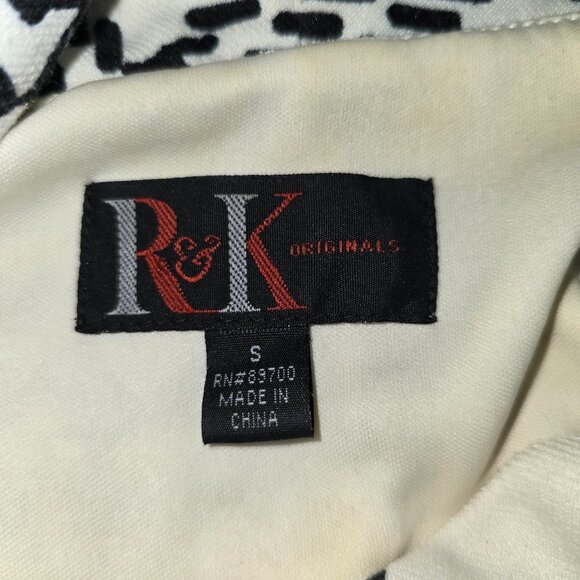 Retro R&K Dress Sz S Black & White Plaid Cap Sleeve Fall Mini Pockets Preppy - Picture 7 of 9